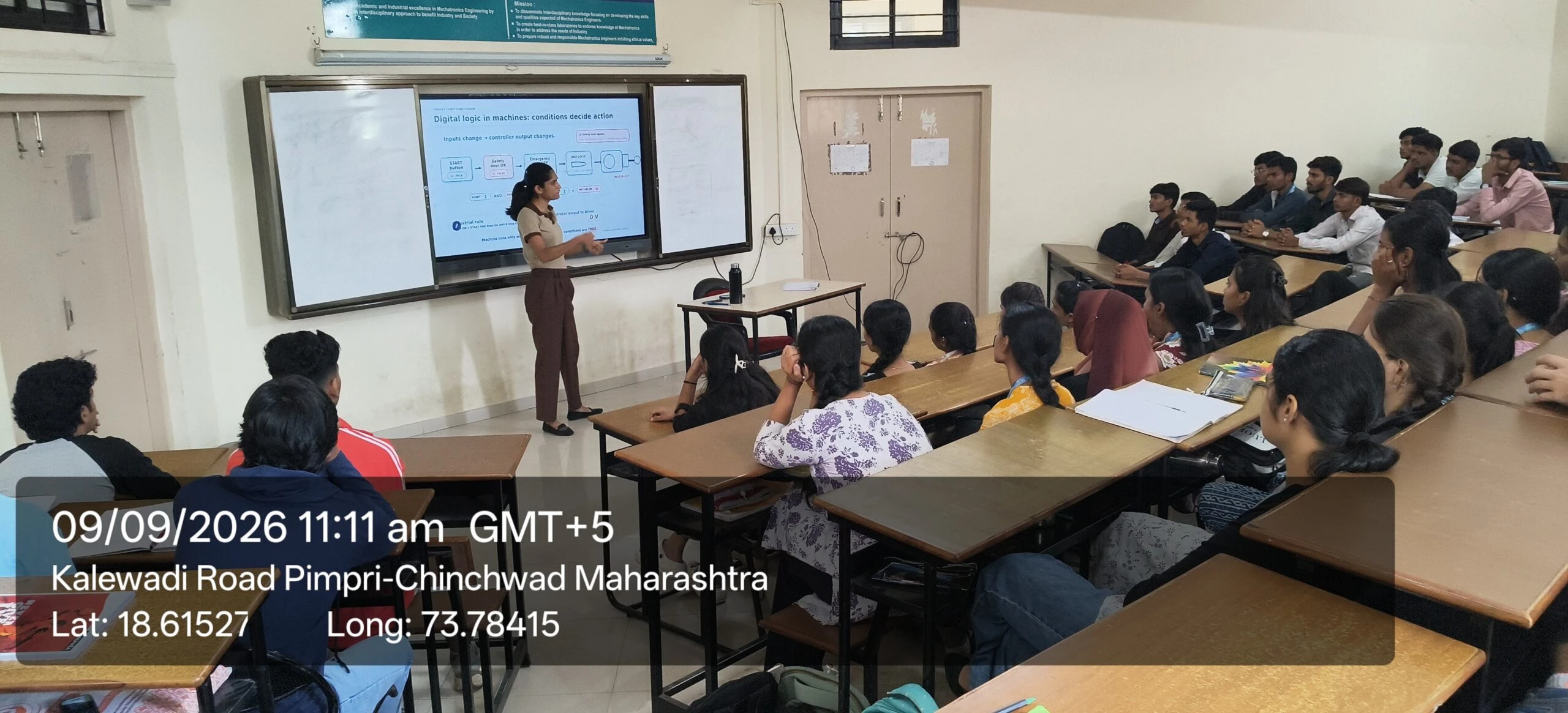 Second Year Mechatronics students attending guest lecture