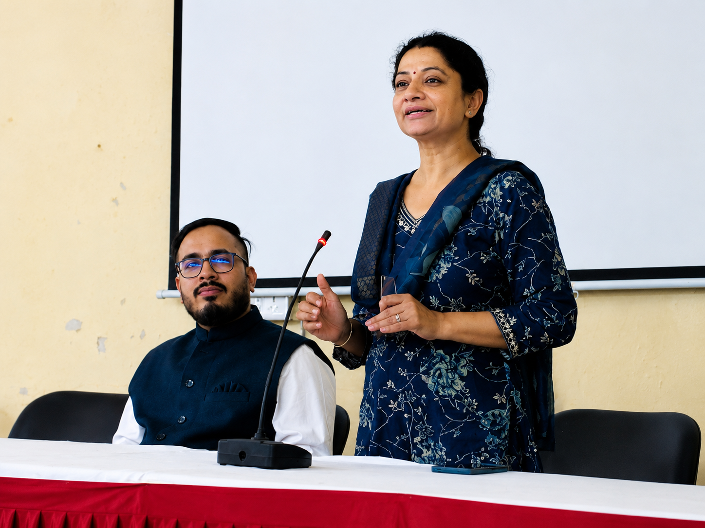 Students attending Career Guidance guest lecture at M.M. Polytechnic Pune