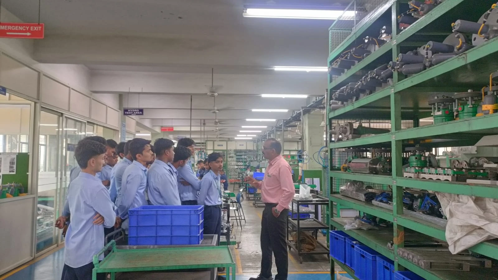Mechatronics students at MIDC Bhosari industry visit
