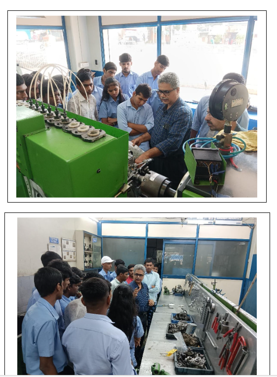 Third year automobile students at Prakash Diesel